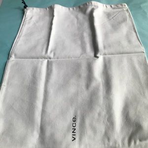 Vince White Canvas Dust Bag 17x14” Shoes Handbag
